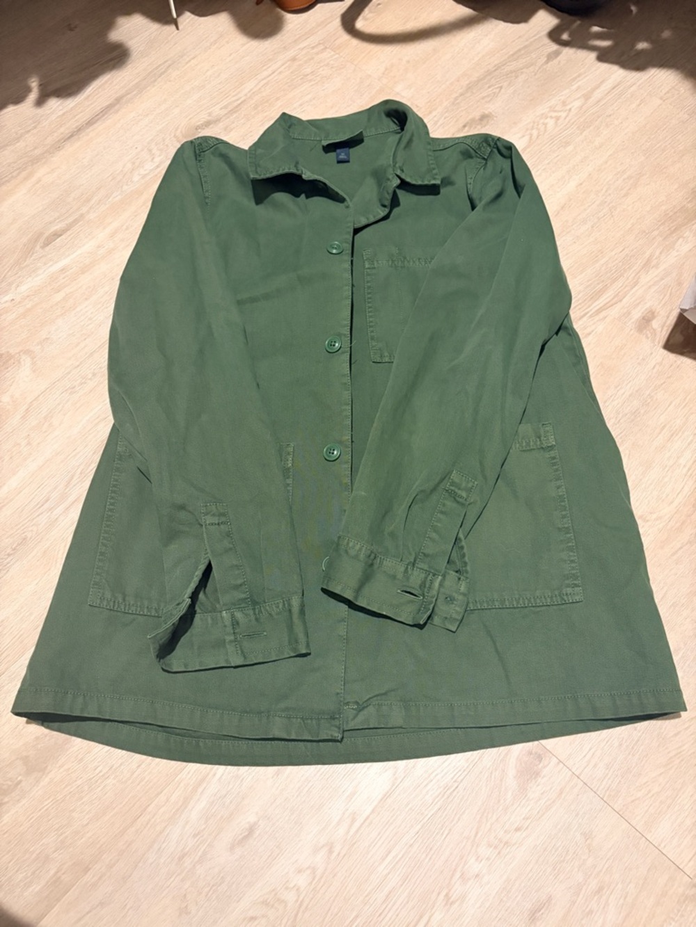 Universal Thread Olive Utility Jacket with Patch Pockets